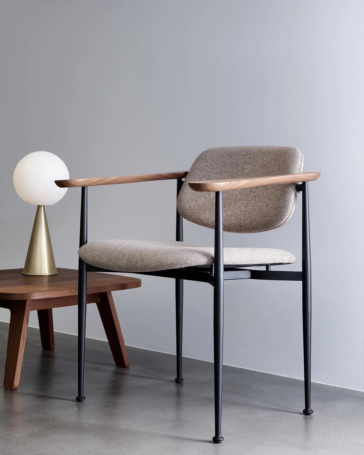 Floyd fabric chair with armrests