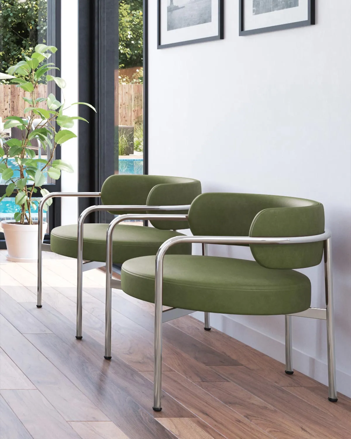 Giotto fabric armchairs