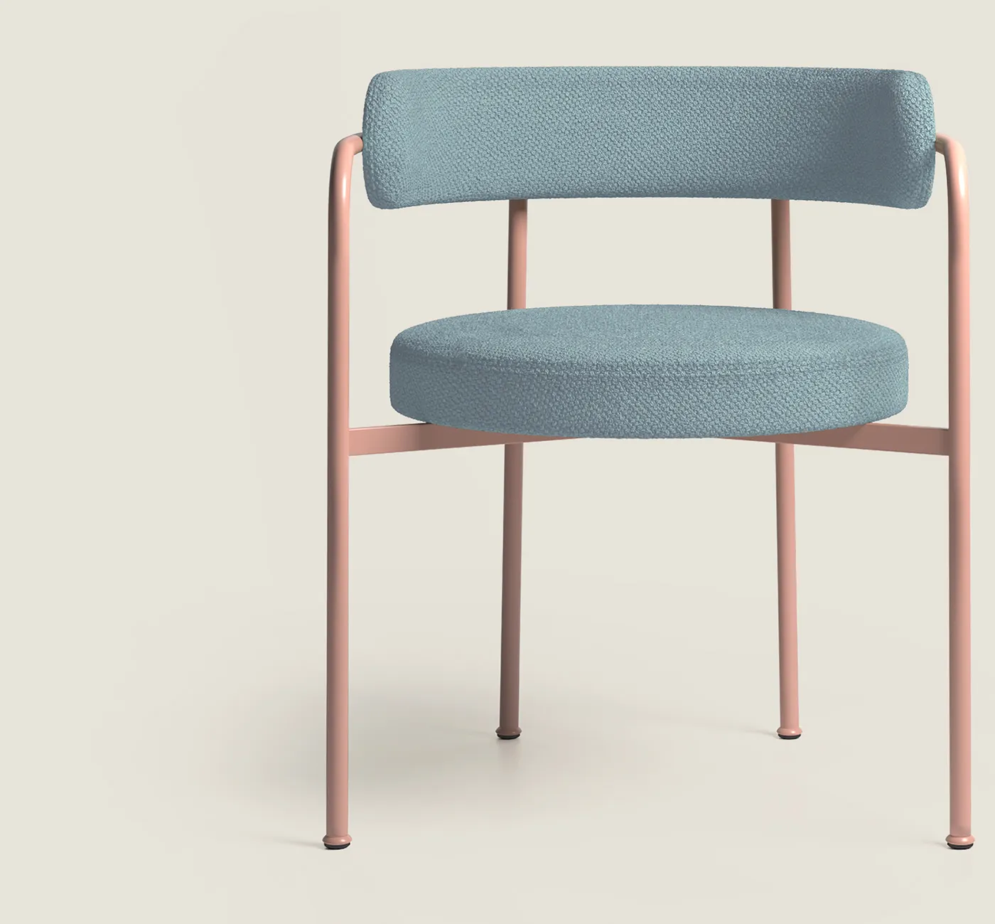 Giotto armchair in fabric and metal